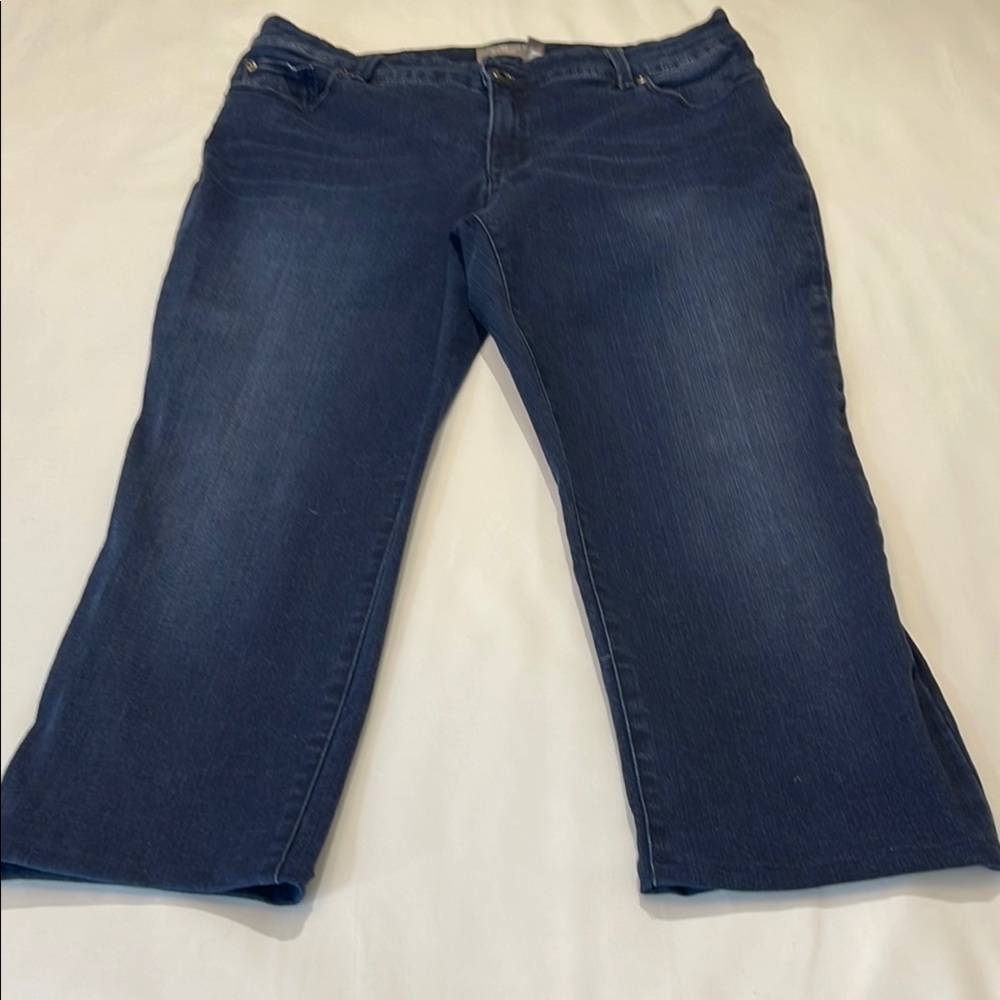 Chico's So Slimming Blue Flare Wide Leg Jeans